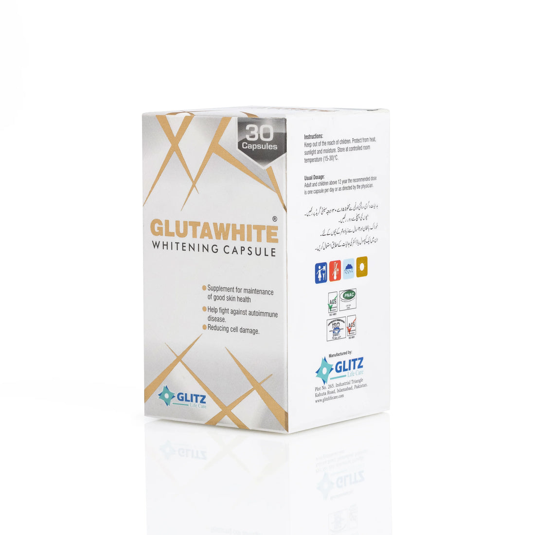 Glutawhite Whitening Capsules are glutathione capsules for whitening skin and daily skin care routine Glutawhite Whitening Capsules for Skin Lightening and Healthy Glow in Pakistan