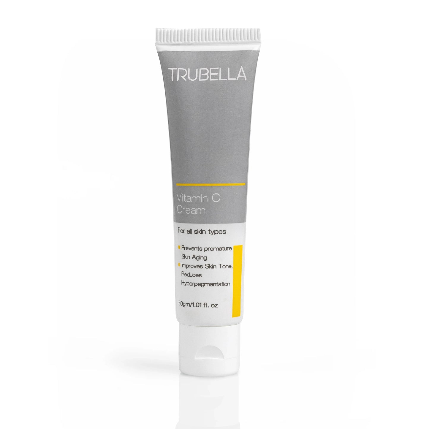 Trubella Vitamin C Cream is a non-greasy and bioactive formula that visibly brightens the skin and boosts collagen production.